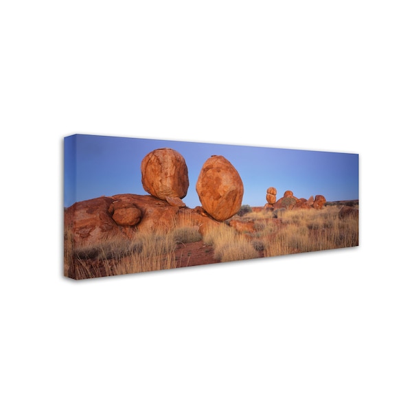 David Evans 'Devils Marbles' Canvas Art,10x32